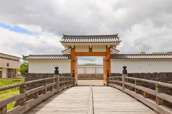 Ichimonji gate des main bailey der yamagata-Burg, Japan — Stockfoto
