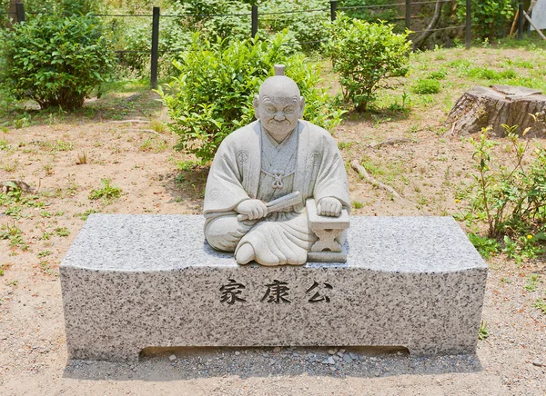 Escultura de Tokugawa Ieyasu no Castelo de Okazaki, Japão — Fotografia de Stock
