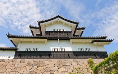 Donjon Shirakawa (Komine) Kalesi, Fukushima ili, Japonya