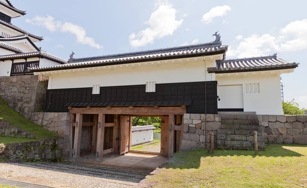 Porta principale del Castello di Shirakawa (Komine), Prefettura di Fukushima, Ja — Foto Stock