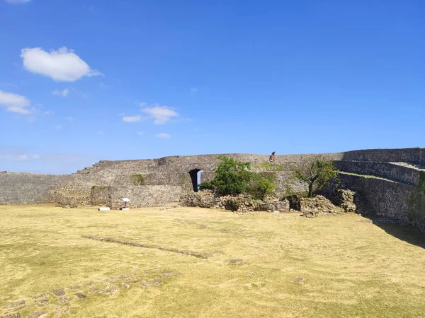 Kitanakagusuku Okinawa Japão Novembro 2019 Cerco Sul Das Ruínas Castelo — Fotografia de Stock