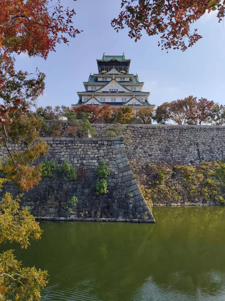 Osaka Giappone Novembre 2019 Mantenimento Principale Donjon Del Castello Osaka — Foto Stock