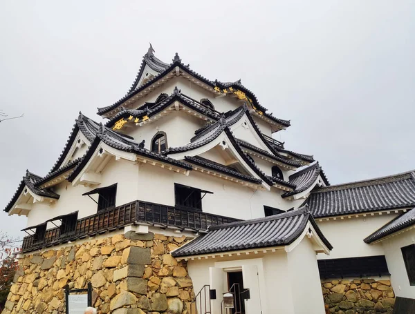 日本合孔 2019年11月18日 合孔城堡的主城堡 是日本仅有的12座幸存城堡之一 是由爱氏族在十七世纪建造的 现在是日本的国宝 — 图库照片