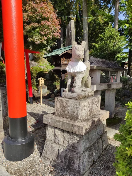 Inuyama Japan November 2019 Statue Fox Shapeshifter Kitsune Sankoinari Shinto — Stock Photo, Image