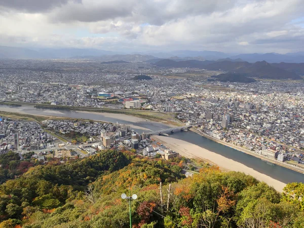 Gifu Japonsko Listopadu 2019 Pohled Řeku Nagaru Město Gifu Hlavní — Stock fotografie