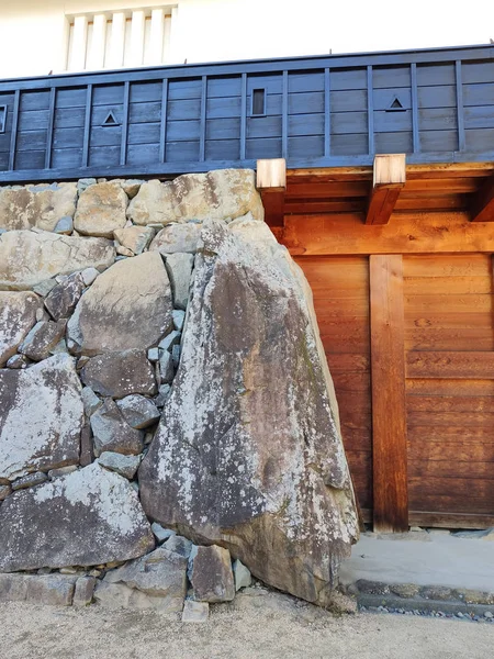 Matsumoto Japonia Listopada 2019 Ogromny Kamień Genba Bramy Taikomon Zamku — Zdjęcie stockowe