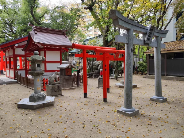 日本福冈 2019年11月28日 福冈苏美玉 金加神社的鸟门 神龛始建于公元前8年 当时的建筑建于1623年 — 图库照片