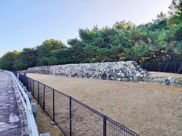 Fukuoka Japon Novembre 2019 Reconstruction Partie Ikino Matsubara Mur Défense — Photo