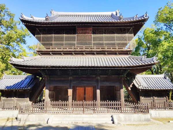 Fukuoka Japan November 2019 Sanmon Gate Rekonstruerad 1911 Shofuku Templet — Stockfoto