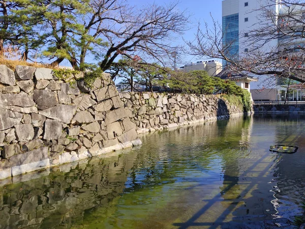 Karatsu Japão Novembro 2019 Reconstruído 1989 Fosso Higobori Paredes Terceiro — Fotografia de Stock