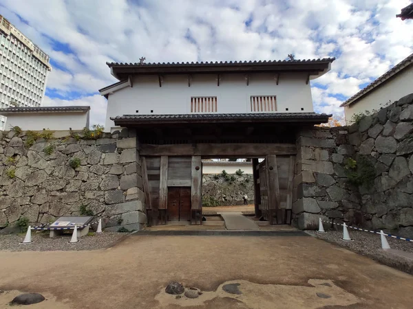 Fukuoka Японія Листопада 2019 Shimonhashi Gomon Gates Fukuoka Castle Відремонтований — стокове фото