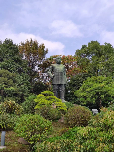 Kagoshima Japán 2019 November Saigo Takomori Emlékműve Kagoshima Városában Takomori — Stock Fotó