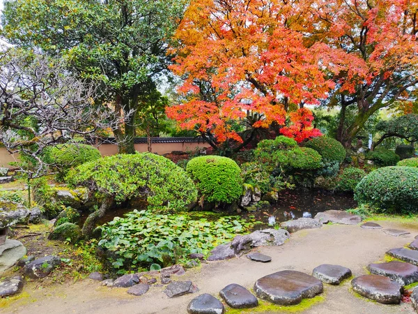 Kitsuki Japan November 2019 Traditional Japanese Garden Ohara Tei Samurai — Stock Photo, Image