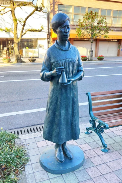 Saga Japan November 2019 Sculpture Kuroda Chika Saga City Chika — Stock Photo, Image