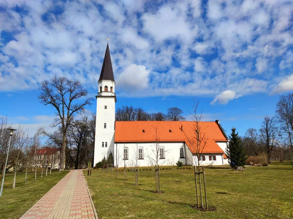 Sigulda Lettonia Aprile 2020 Chiesa Evangelica Luterana Della Città Sigulda — Foto Stock