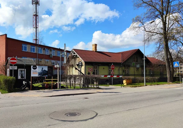 Jelgava Letonia Abril 2020 Antigua Casa Residencial Ferroviarios Ciudad Jelgava — Foto de Stock