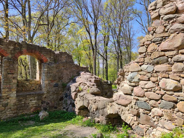 Lielvarde Letonia Mayo 2020 Las Ruinas Del Castillo Medieval Lennewarden —  Fotos de Stock