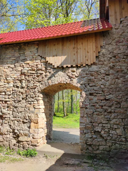 Lielvarde Lettland Maj 2020 Ruinerna Det Medeltida Lennewardens Slott Staden — Stockfoto