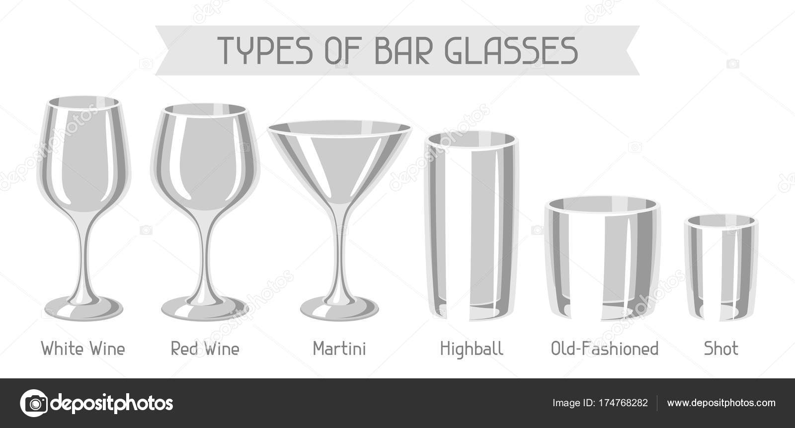Types Of Bar Glasses Set Of Alcohol Glassware Vector Image By C Incomible Vector Stock Types Of Bar Glasses Set Of Alcohol Glassware Vector Image By C Incomible Vector Stock