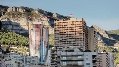 Monaco şehir şehir Monte Carlo Caddesi palmiye güneşli gün evi