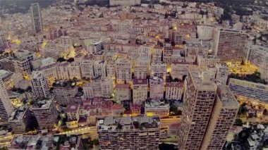 Monaco şehir şehir Monte Carlo Drone uçuş bağlantı noktası yahts deniz akşam daireler