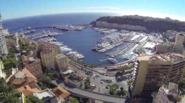Monaco şehir şehir Monte Carlo Drone uçuş bağlantı noktası yahts deniz daire