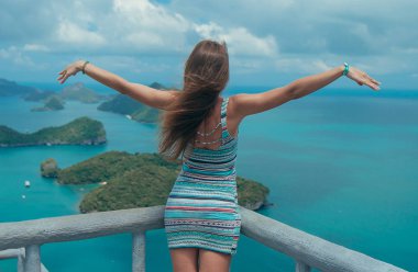 Kızlar yaz deniz genç, mutlu, lifestyle, tatil, deniz, seyahat, tatil, modeli,