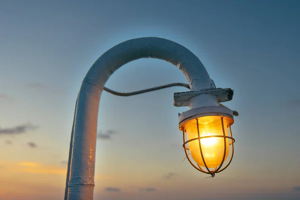 Lampe vintage navire coucher de soleil décoration, décoratif, électricité, rétro, fond, antique , — Photo