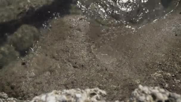Tay taş mühür gelgit içinde doğal, Avustralya, jeolojik dalgalar, eğri, erozyon, oluşumu — Stok video