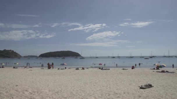 Nai harn praia phuket tailândia ásia azul mar férias de verão — Vídeo de Stock