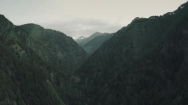 Kafkas Dağları epik uçuş hills beyaz güzellik doğa Gürcistan hayvanlar waterwall dron 4k