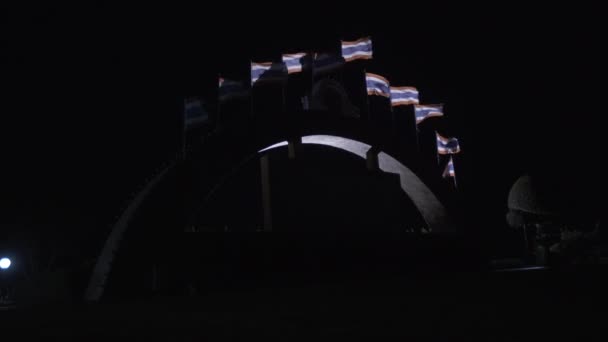 Simbol bendera Thailand, malam, ilustrasi, negara, nasional, latar belakang, tanda, spanduk, lambang — Stok Video