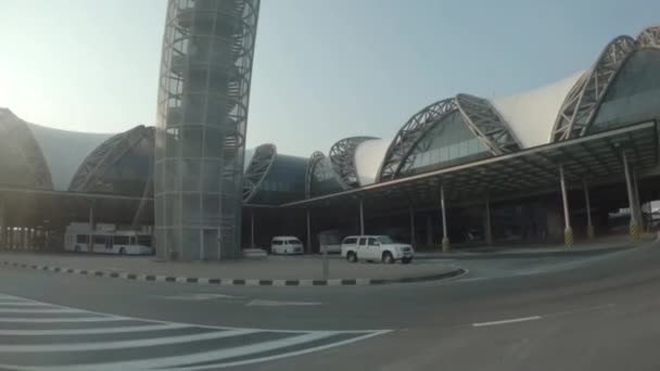 Bangkok airport thailand, architecture, asia, design, light, modern, — Stock Video