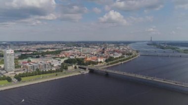 Eski Riga şehir, Avrupa, Simgesel Yapı, Letonya, riga, mimari, cityscape, ortaçağ, sokak, turizm drone uçuş