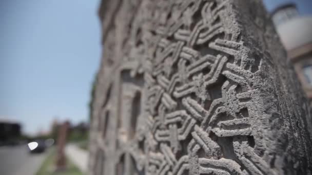 Örményország ősi egyházi építészet kolostor kultúra templom székesegyház — Stock videók