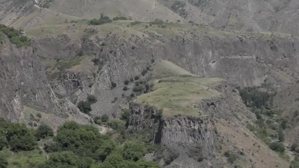 Příroda v Arménii sky, cestování, krajina, pozadí, Turistika, hory, panorama — Stock video