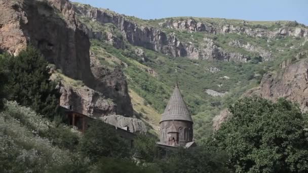 Ermenistan eski kilise mimari manastır kültür tapınağı Katedrali — Stok video