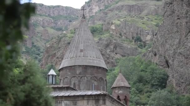 Ermenistan eski kilise mimari manastır kültür tapınağı Katedrali — Stok video