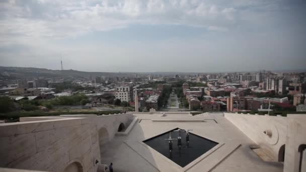 Yerevan kota armenia, arsitektur, bangunan, gunung, perjalanan, ararat, alam — Stok Video