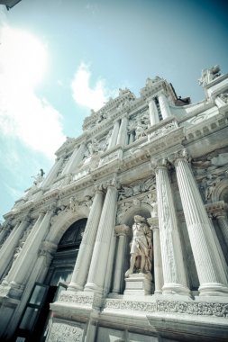 Mimari ve tarihi beyaz binalar Venedik, Venezia, İtalya, cityscape, tarihi Avrupa, Simgesel Yapı