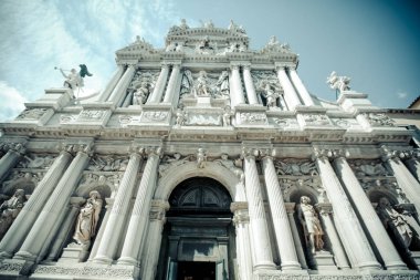 Mimari ve tarihi beyaz binalar Venedik, Venezia, İtalya, cityscape, tarihi Avrupa, Simgesel Yapı