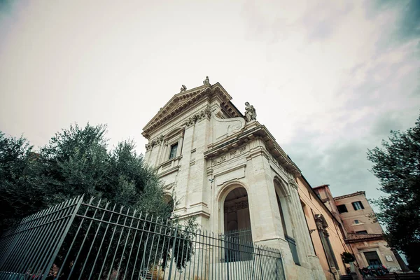 Róma város építészeti és történelmi épületek, Olaszország. Városképet gazdagító épületnek szánták, történelmi Európában, landmark — Stock Fotó