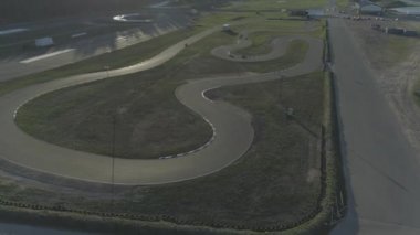 Yaz sepeti parça karting drone uçuş asfalt yarış 4k carting