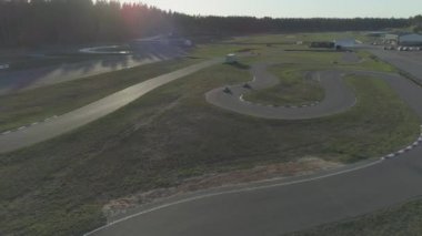 Yaz sepeti parça karting drone uçuş asfalt yarış 4k carting