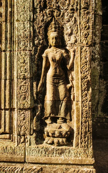 Kambodschanische Wandmalereien und Höhlenmalereien an Tempelwänden von agkor wat — Stockfoto