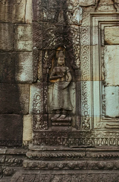 Cambodian Acient Murals and cave paintings on Agkor Wat temple walls