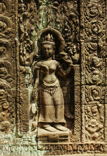 Kambodschanische Wandmalereien und Höhlenmalereien an Tempelwänden von agkor wat — Stockfoto