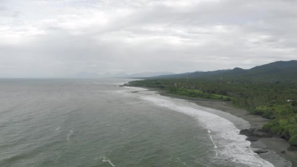 Ocean wawes en el vuelo de Bali Island 4K Drone — Vídeos de Stock