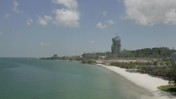 Sihanoukville cidade no Camboja drone tiro 4K — Vídeo de Stock