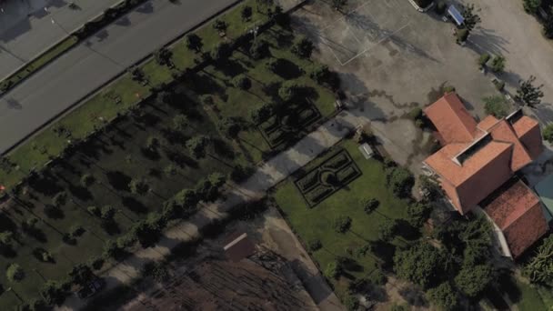 Phu Quoc Kokosnuss Gefängnis Konzentrationslager Museum 4k Drohne erschossen — Stockvideo